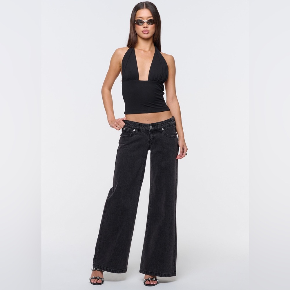 Abrand Low Rise Wide Leg Jeans